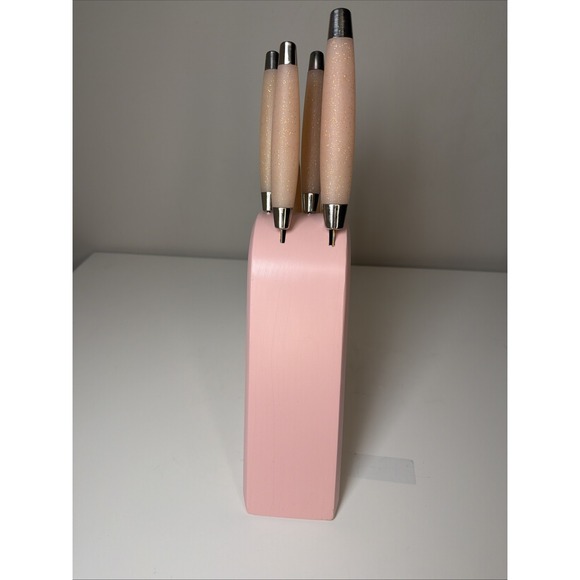 Paris Hilton 10-Piece Heart-Shaped Stainless Steel Knife Block Set Missing 2PC - Picture 12 of 16